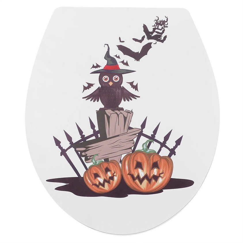 Toilet Lid Sticker 3Pcs Halloween Wall Decal Wallpaper DIY Art Picture for Washroom Bathroom Decor