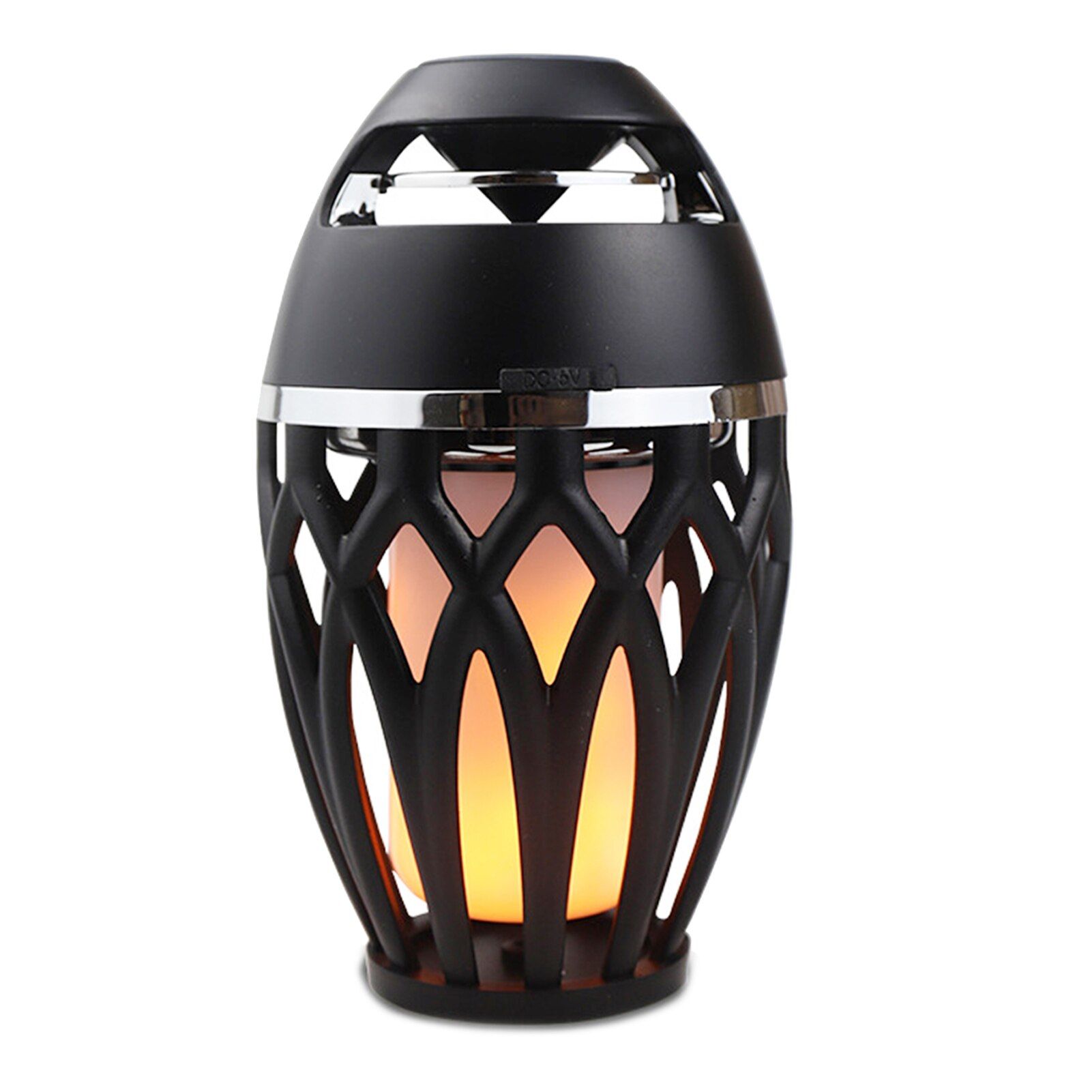 5W Portable LED Flame Speakers Bluetooth Wireless Speakers High-fidelity Sound Quality For Travel Camping Party