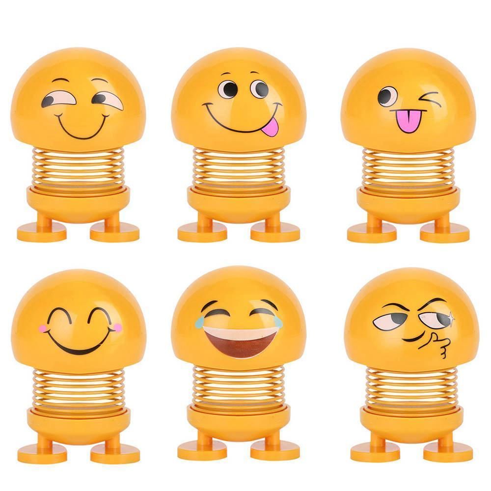 Smiling Face Spring Bouncing Doll (Emoji) 3 pics