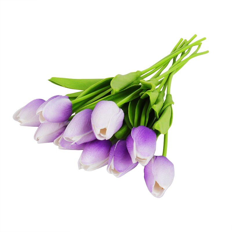 10pcs Wedding Decoration Photography Tulips Artificial Flowers Tulips Artificial Flowers PU Tulip Fake Flowers Decor for Home