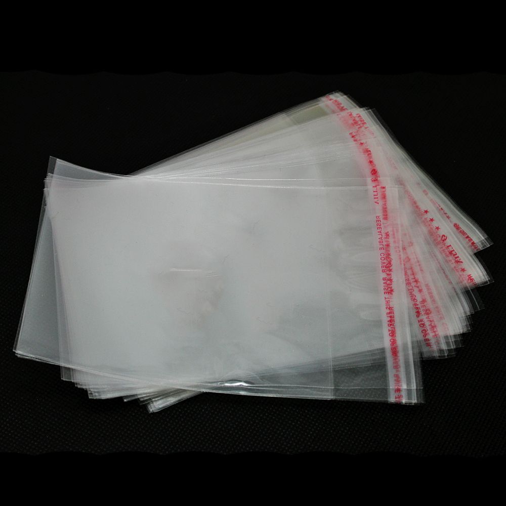 100-200pcs/tie Clear Plastic Self Adhesive Bag Thick 3.5 Threads High Quality Jewelry Candy Gift Packaging Clear OPP Bag