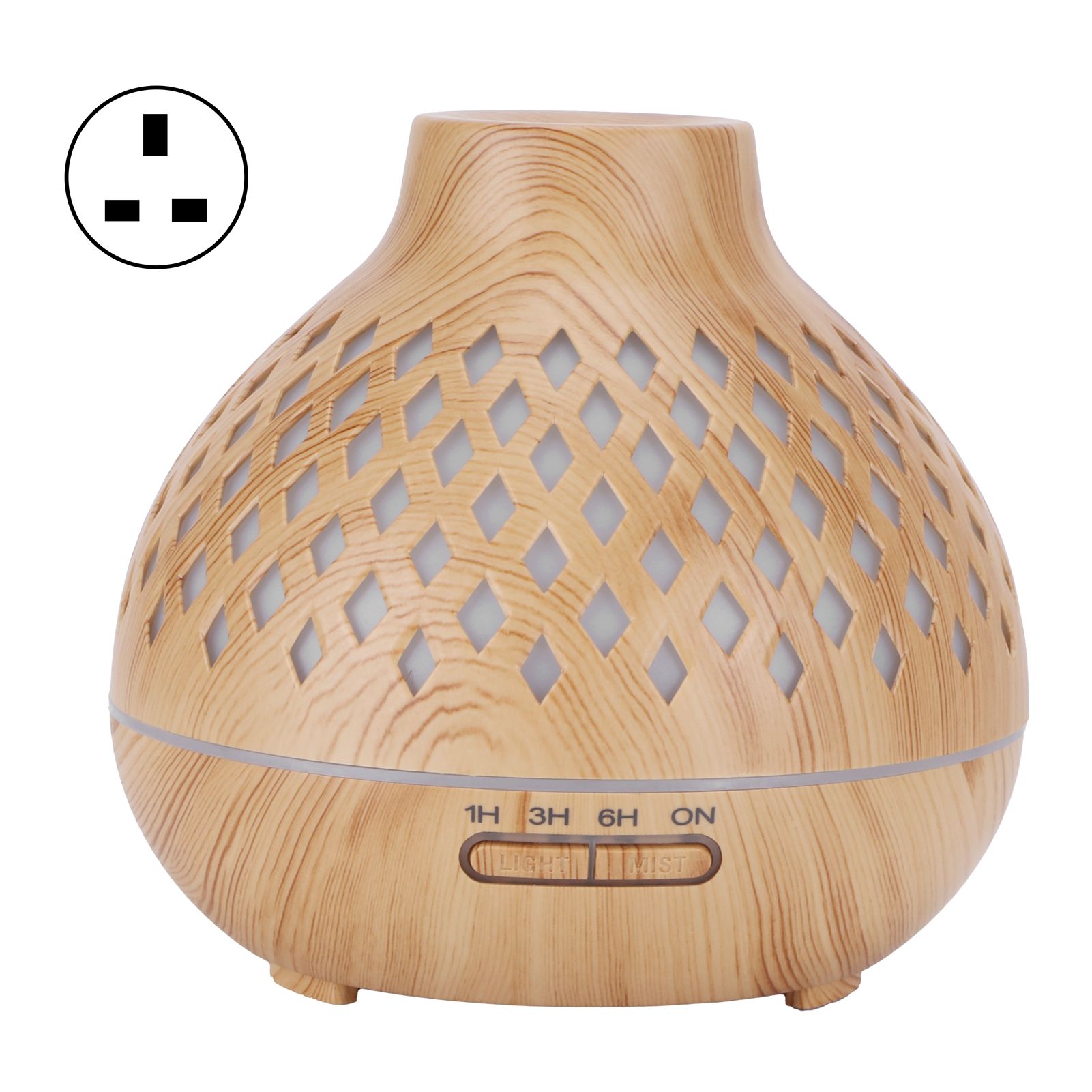 400ml Air Diffuser Electric Aroma Humidifier With Ambient Night Lamp 100‑240V SS