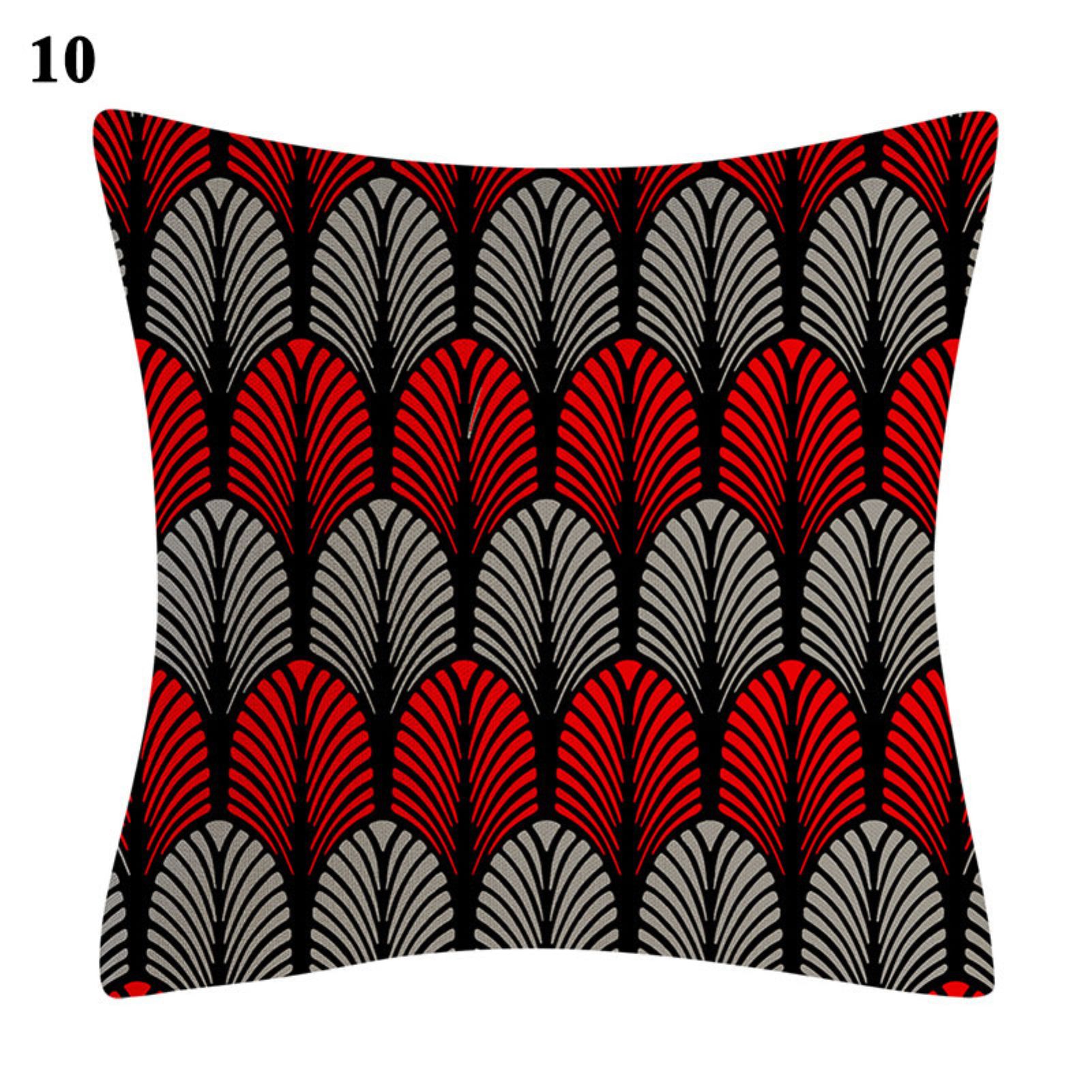 low Case Wkle Free Red Geometric Abstrt Couch Sofa Cushion Slipcover