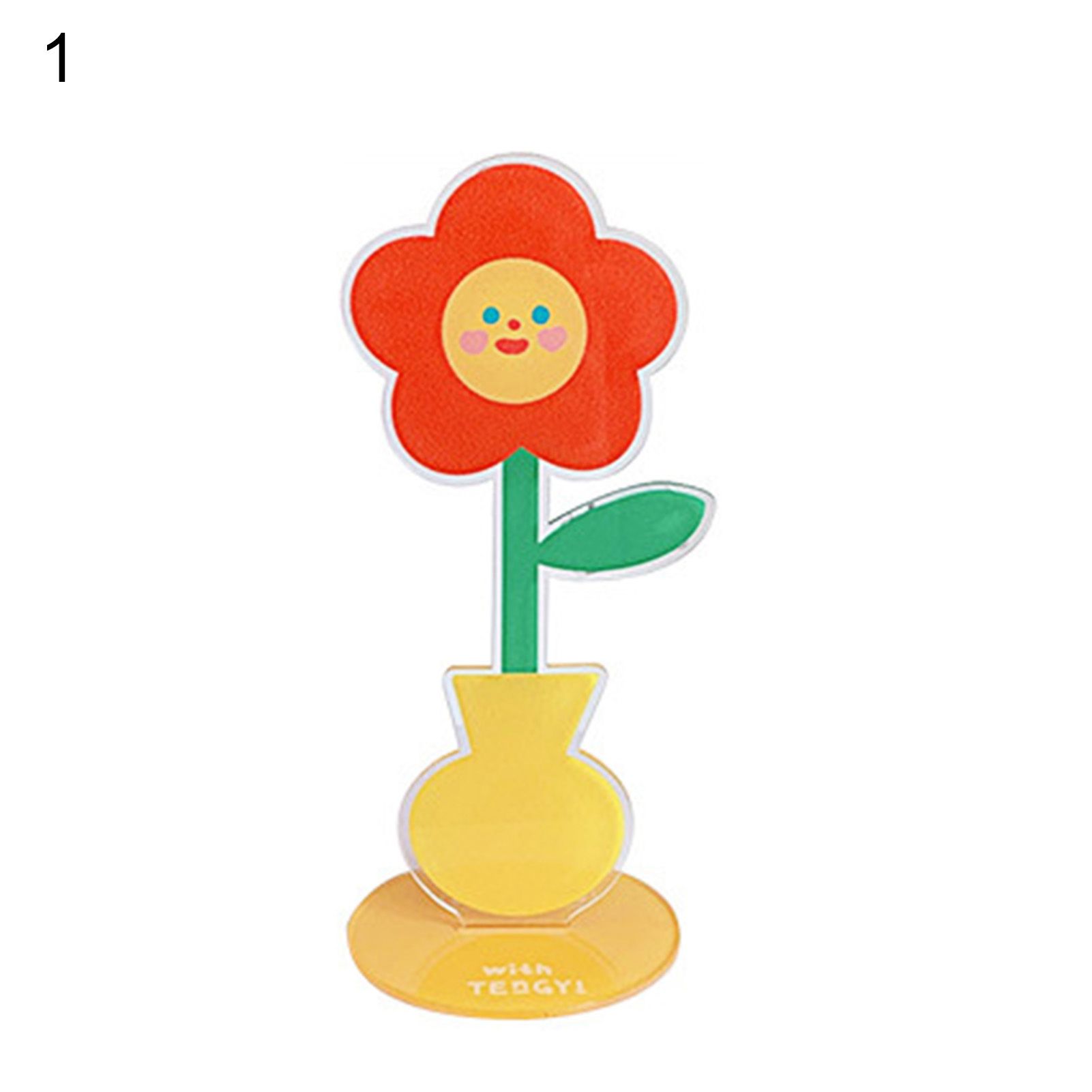 Memo Clip Holder Anti-slip Sweet Flower Ornament Photo Stand Clip