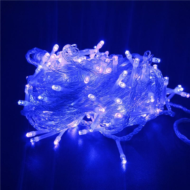 800LEDS Icicle String Lights Street Garlands Christmas Decorations for Home Navidad Lights Outdoor New Year Patio Garden Decor--White--50m 400led US 110V