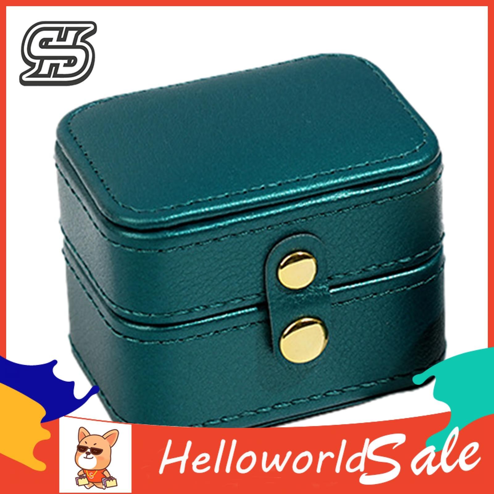 HelloWorld Jewelry Box Multi Slots Multi-functional Ring Earrings Jewelry Box