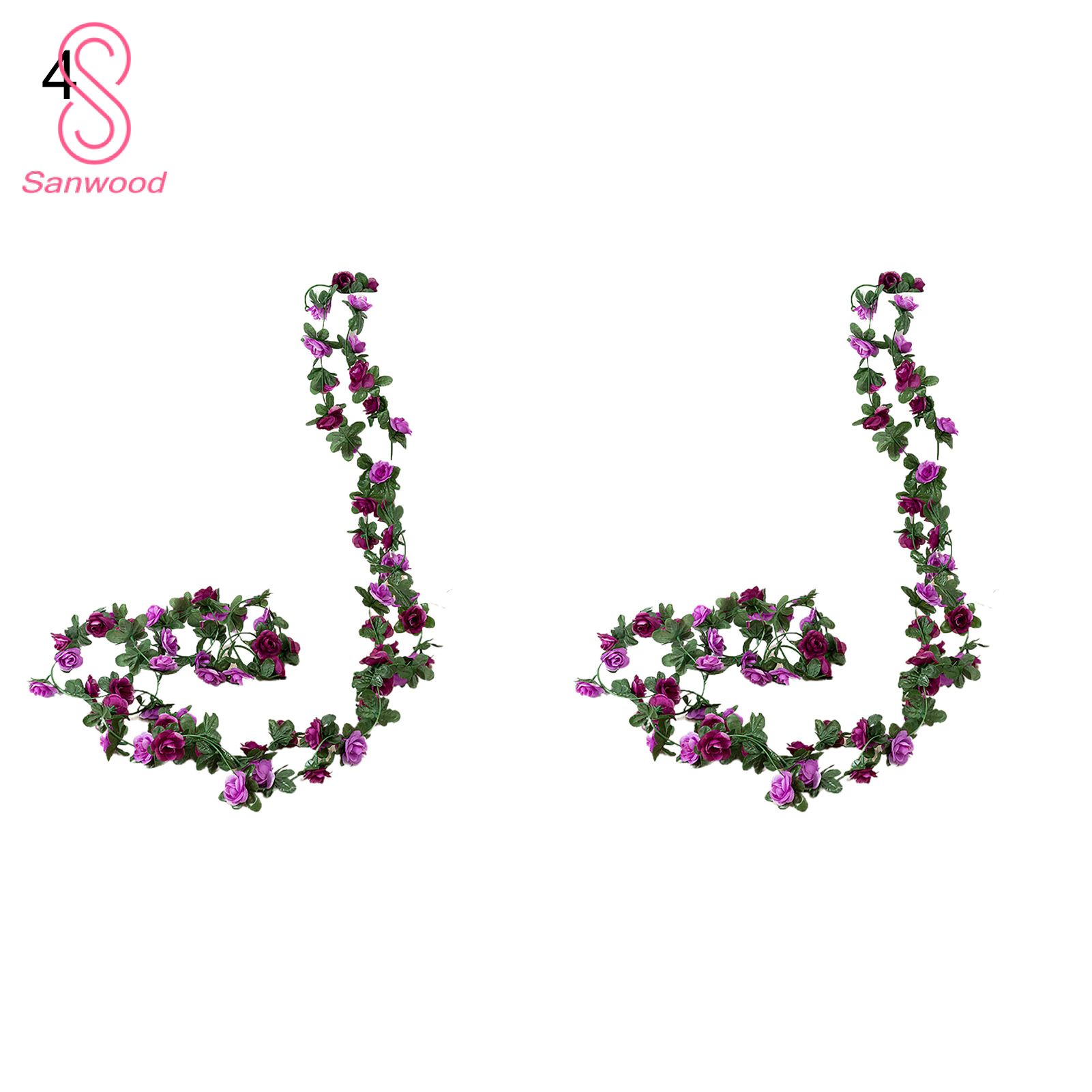 2Pcs Imitation Floral Rattan Peony DIY Bouquet Faux Silk Flower Wedding Parties Festival Garland for Fence