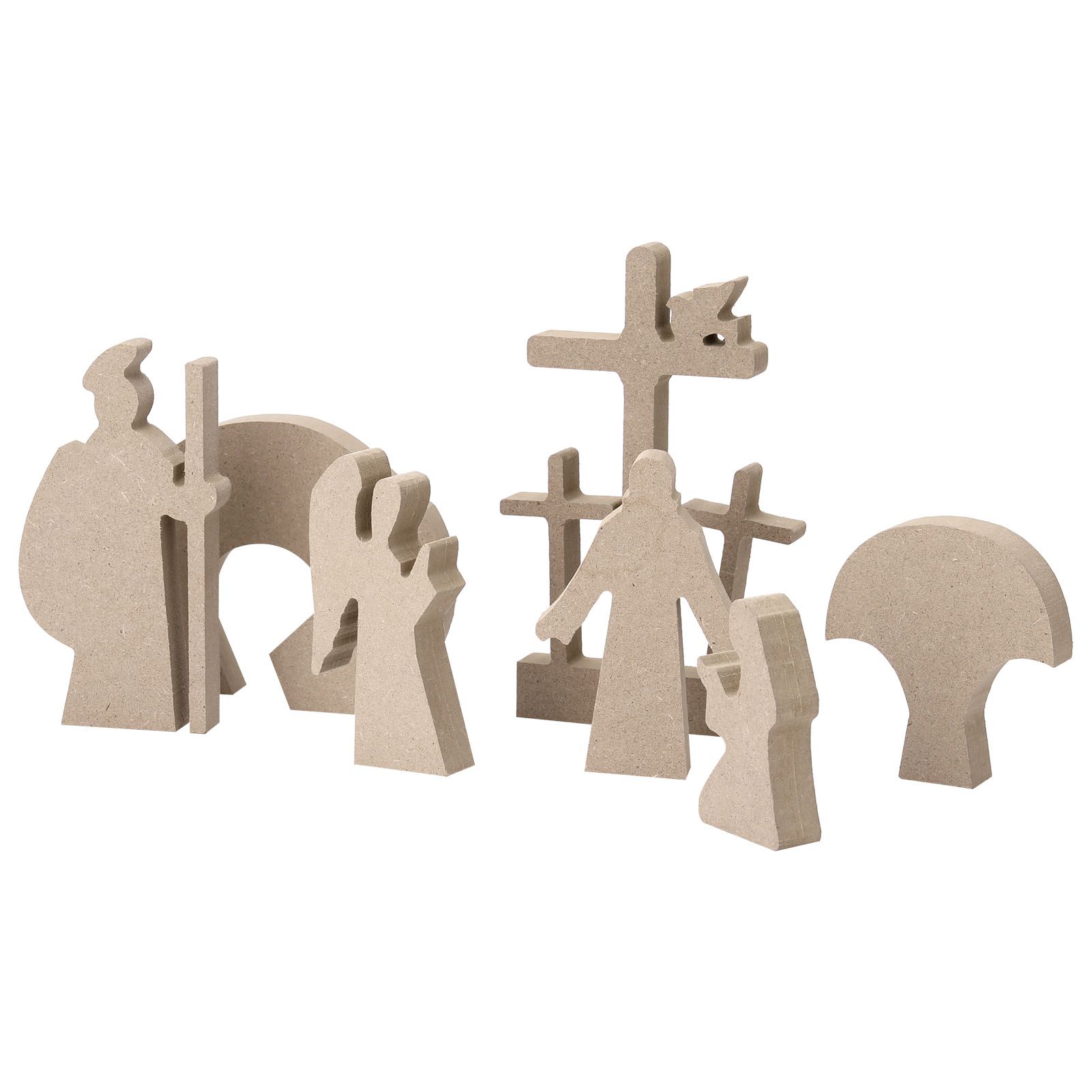 Wooden Easter Resurrection Decoration Wooden Decoration for Easter Scenes Easter Decoration Wooden Nativity Set