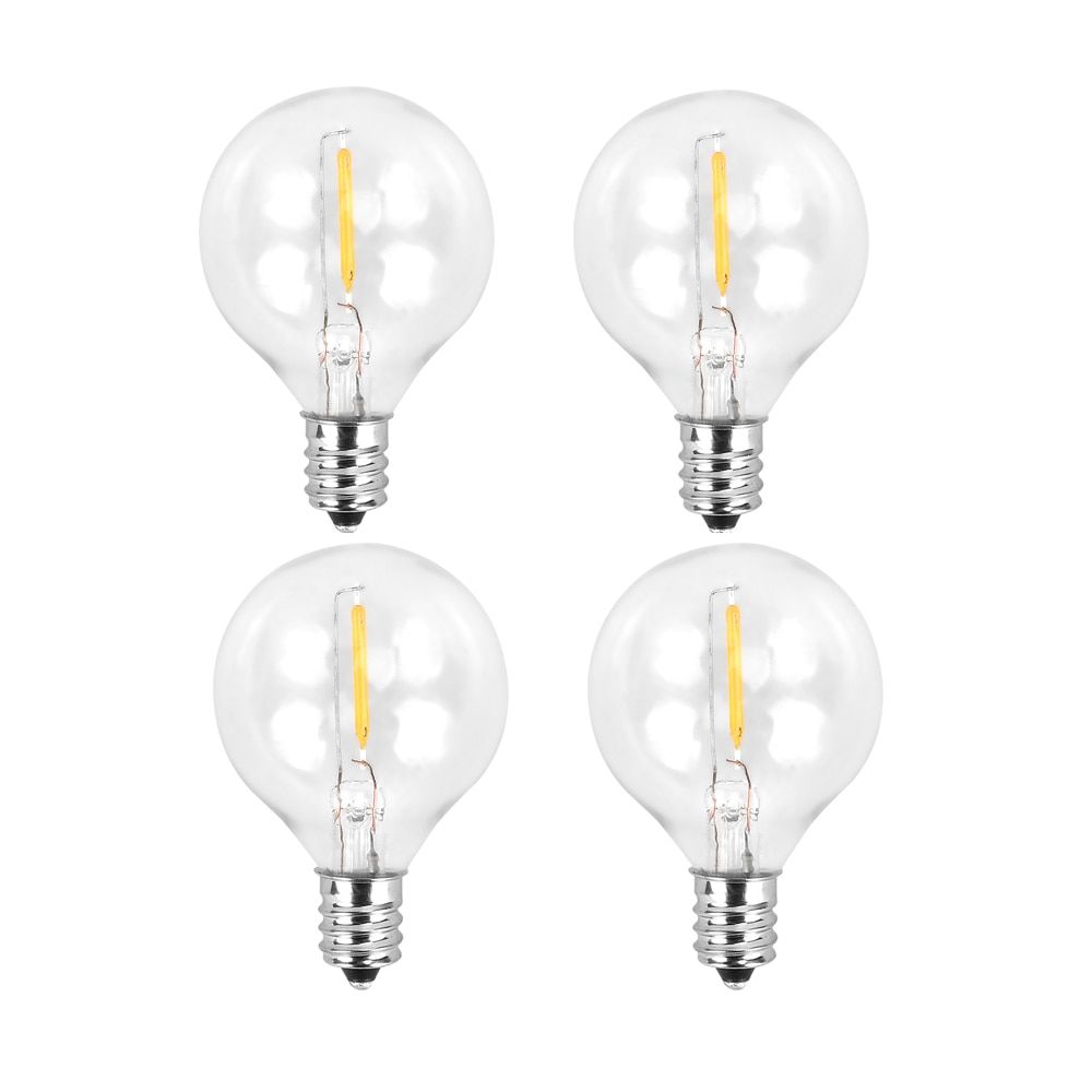 8pcs 25pcs G40 LED String Light Bulb Replace 220V Led Bulb E12 Base Socket Holder Plastic Bulb For Home Garden Decoration