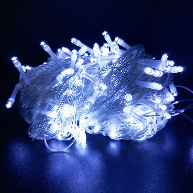 800LEDS Icicle String Lights Street Garlands Christmas Decorations for Home Navidad Lights Outdoor New Year Patio Garden Decor--Pink--20m 200led EU 220V