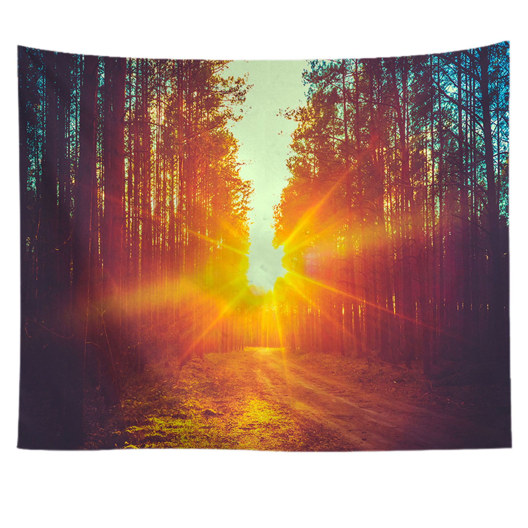 Nature Wall Hanging Tapestry, Sea Beach Wave Sun Mountain Forest Landscape Scenery Wall Art Tapestry for Bedroom Living Room, Dorm