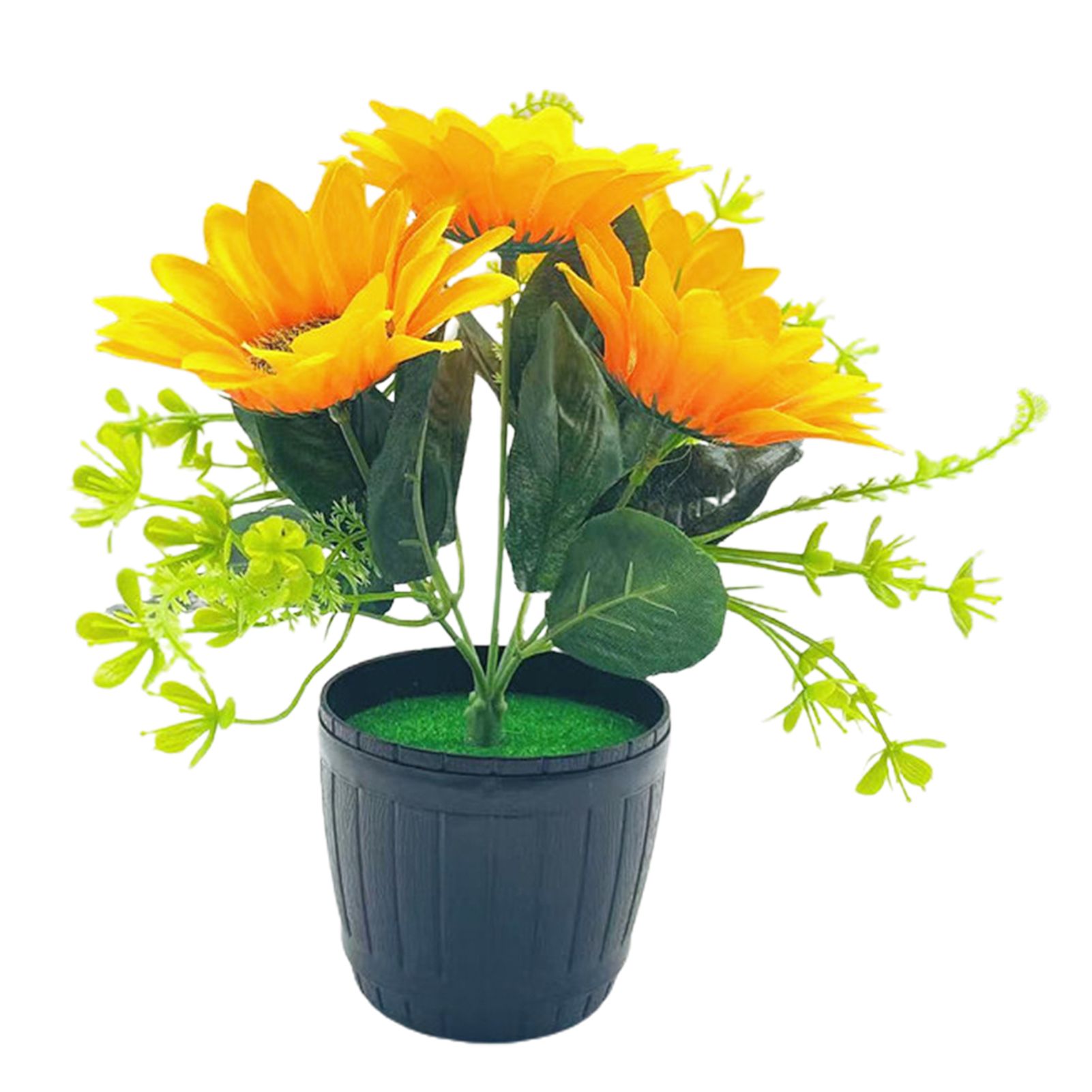 Potted Artificial Sunflowers Aesthetic Desktop Decoration Potted Artificial Sunflowers