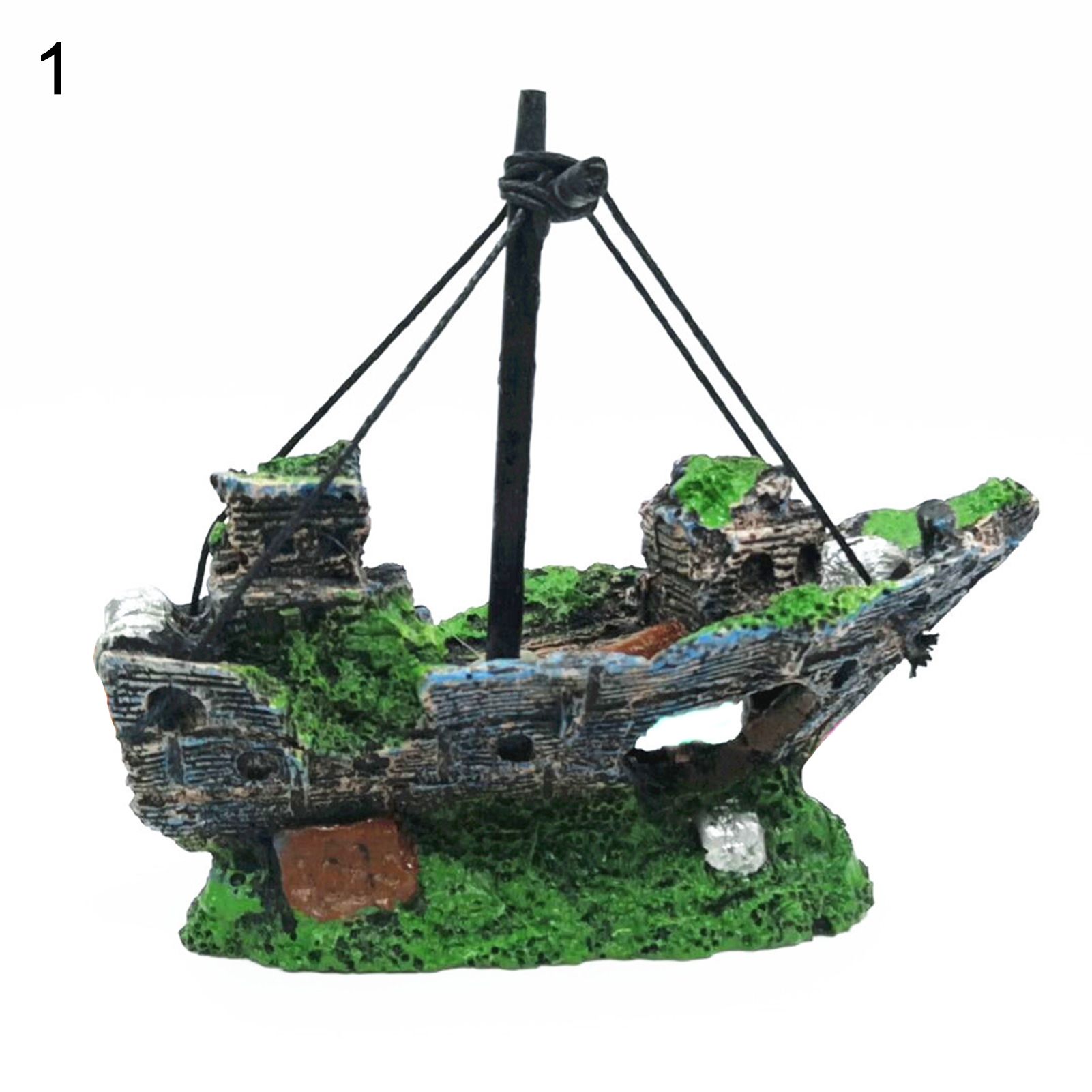 Sunken Boat Decoration Professional Create Natural Living Environment Pirate Ship Decor