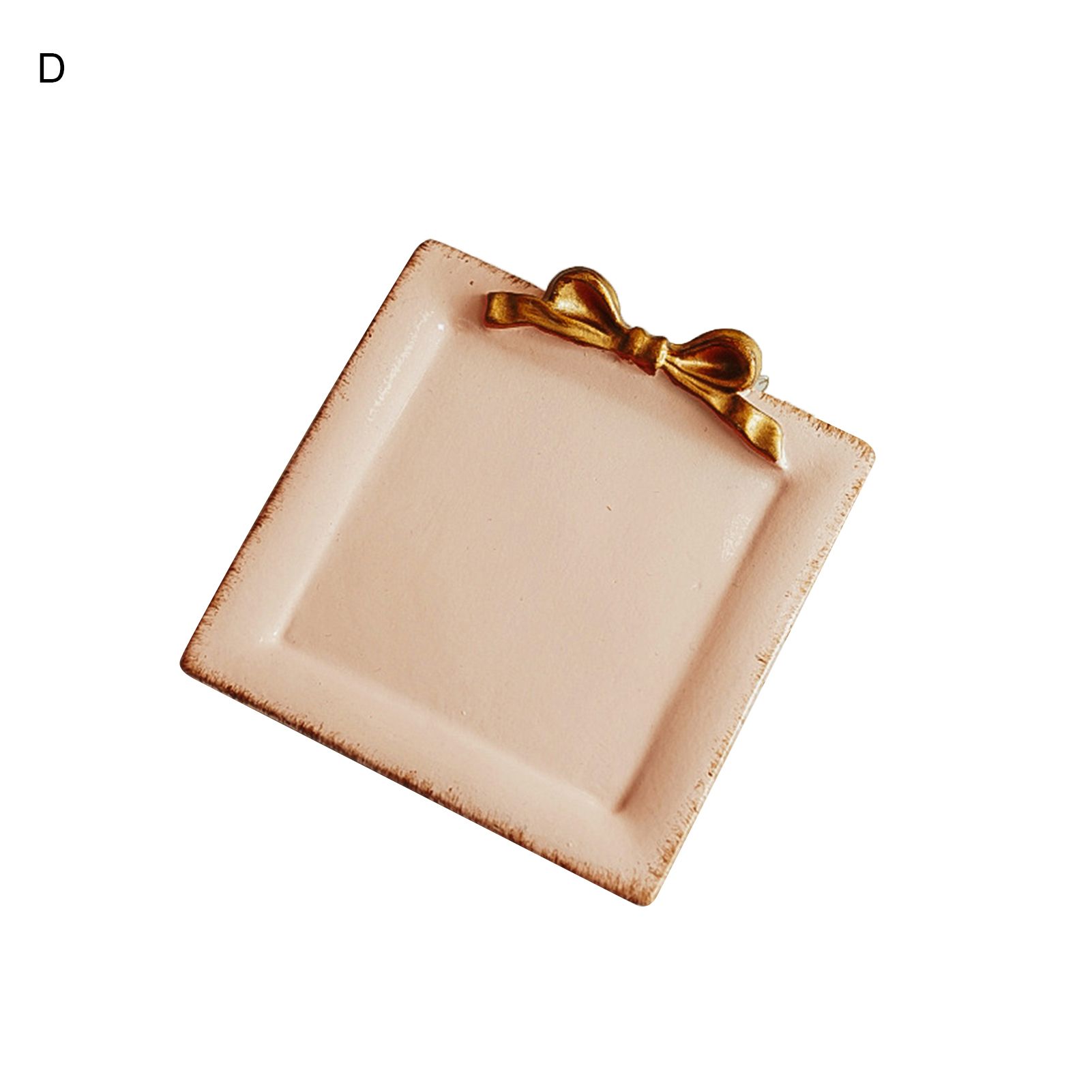 Candle Holder Plate Exquisite Lovely Bowknot Decor Candle Holder Tray