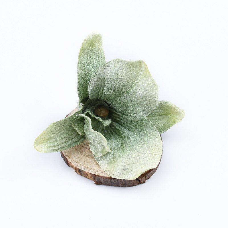 10pcs Silk orchid Bridal boutonniere wedding flowers wall a cap diy gift box decorative flowers wreaths artificial flowers cheap