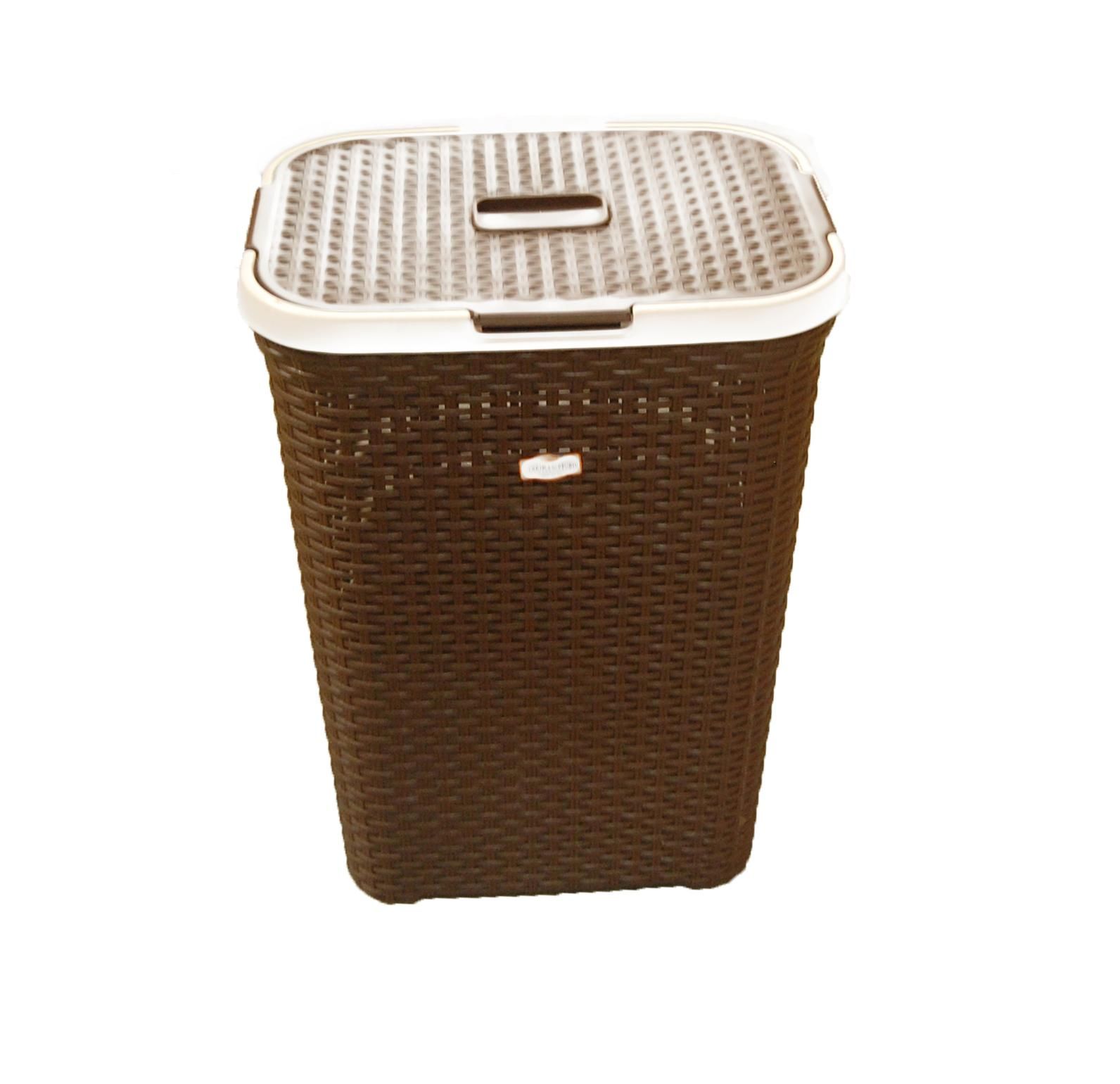 Laundry Basket Dark Brown 70 litre