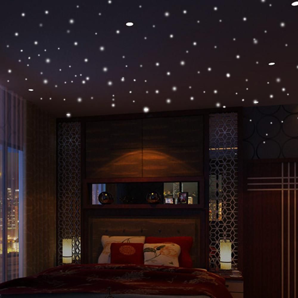Cocoapps Store-Glow In The Dark Star Wall Stickers 104Pcs Round Dot Luminous Kids Room Decor