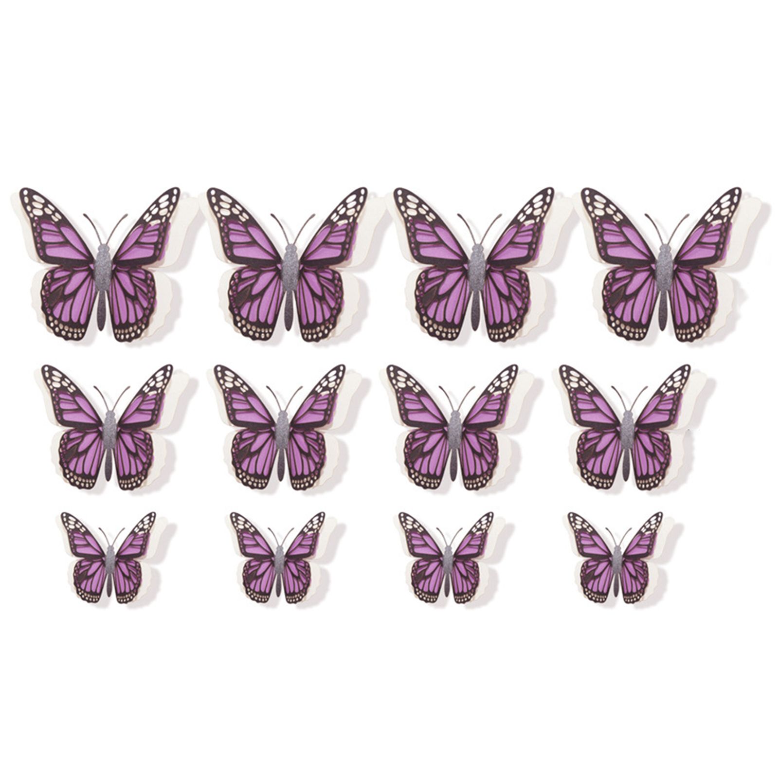 Glass Sticker Attrtive Colorful 3D Butterfly Wall Decal