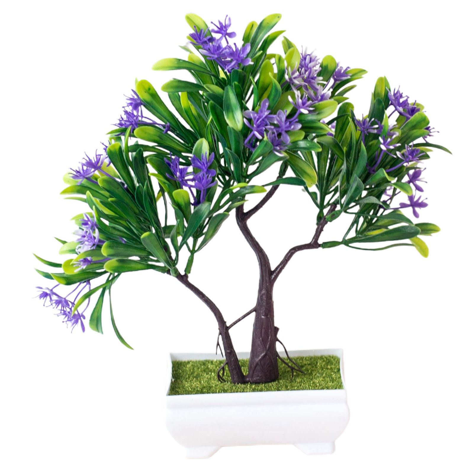 Fake Bonsai Delicate Fresh-keeping Colorful Realistic Artificial Flower with Pot Home Decoration
