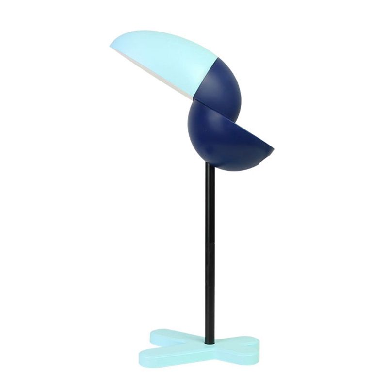 Nordic Minimalist Bedroom Bedside Study Children Learning Woodpecker Style Electrodeless Dimming Table Lamp,Blue