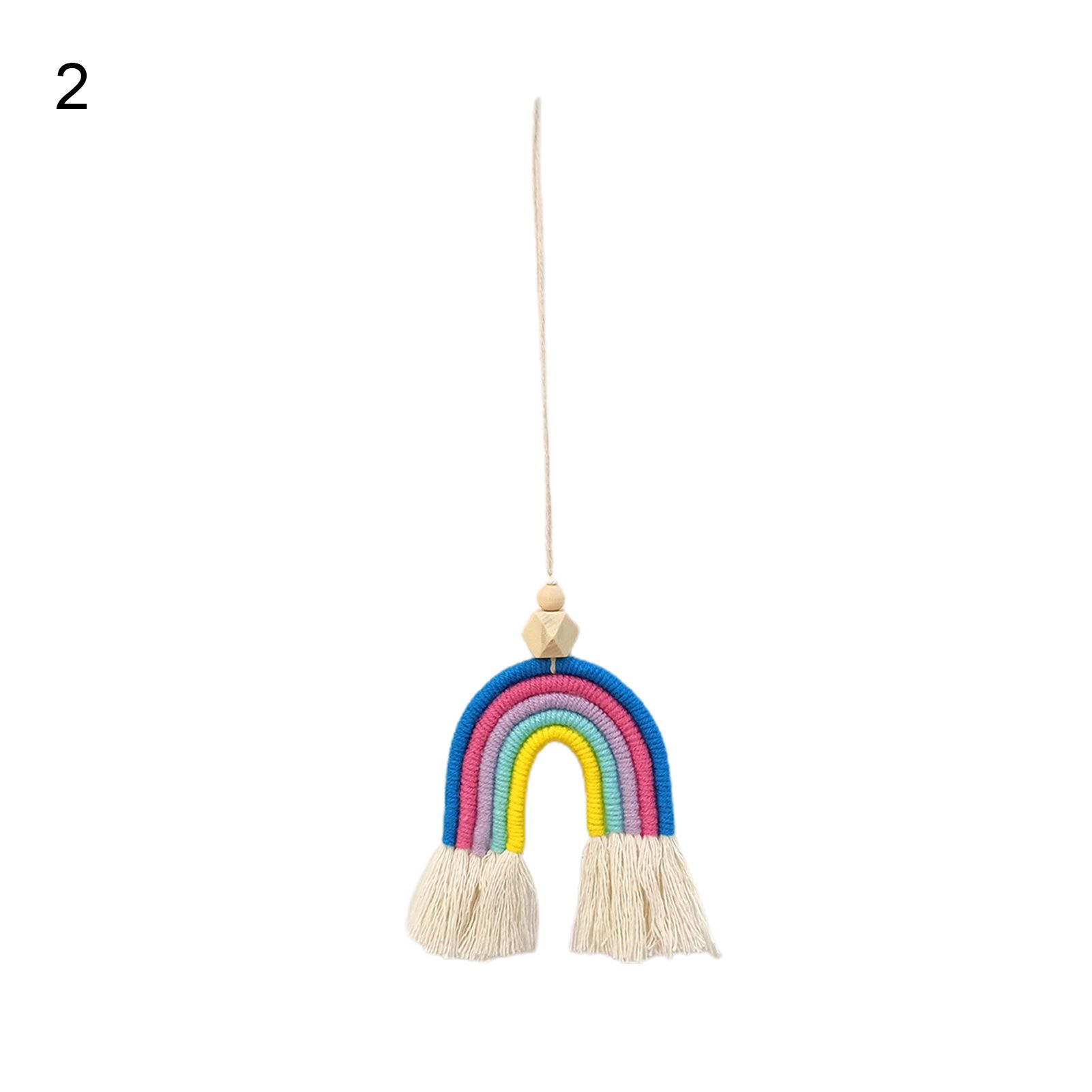 Wall Hanging Art Rainbow Shape Crochet Decoration Tapestry