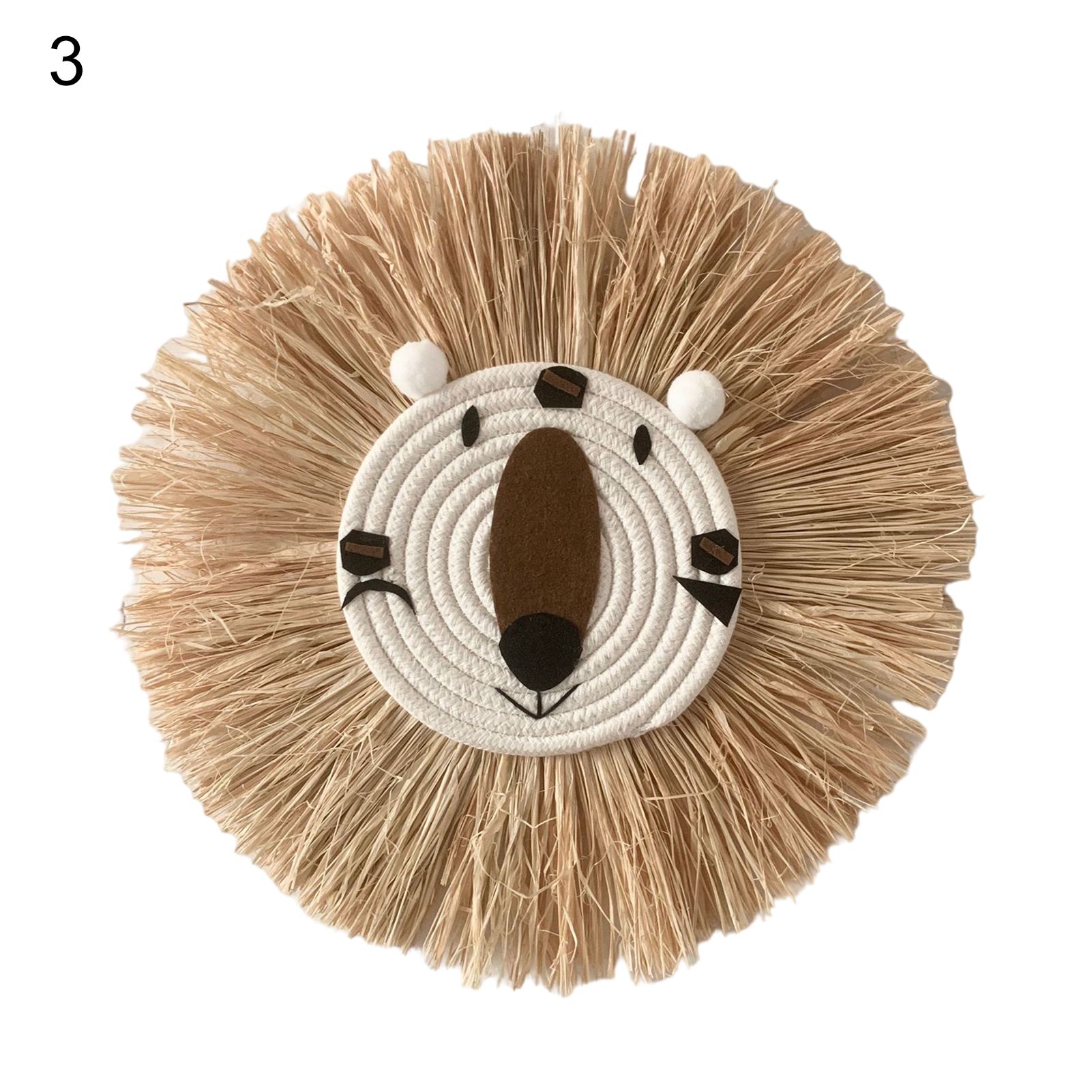Knitted Wall Ornament Nice-looking Lion Shape Knitted Wall Ornament