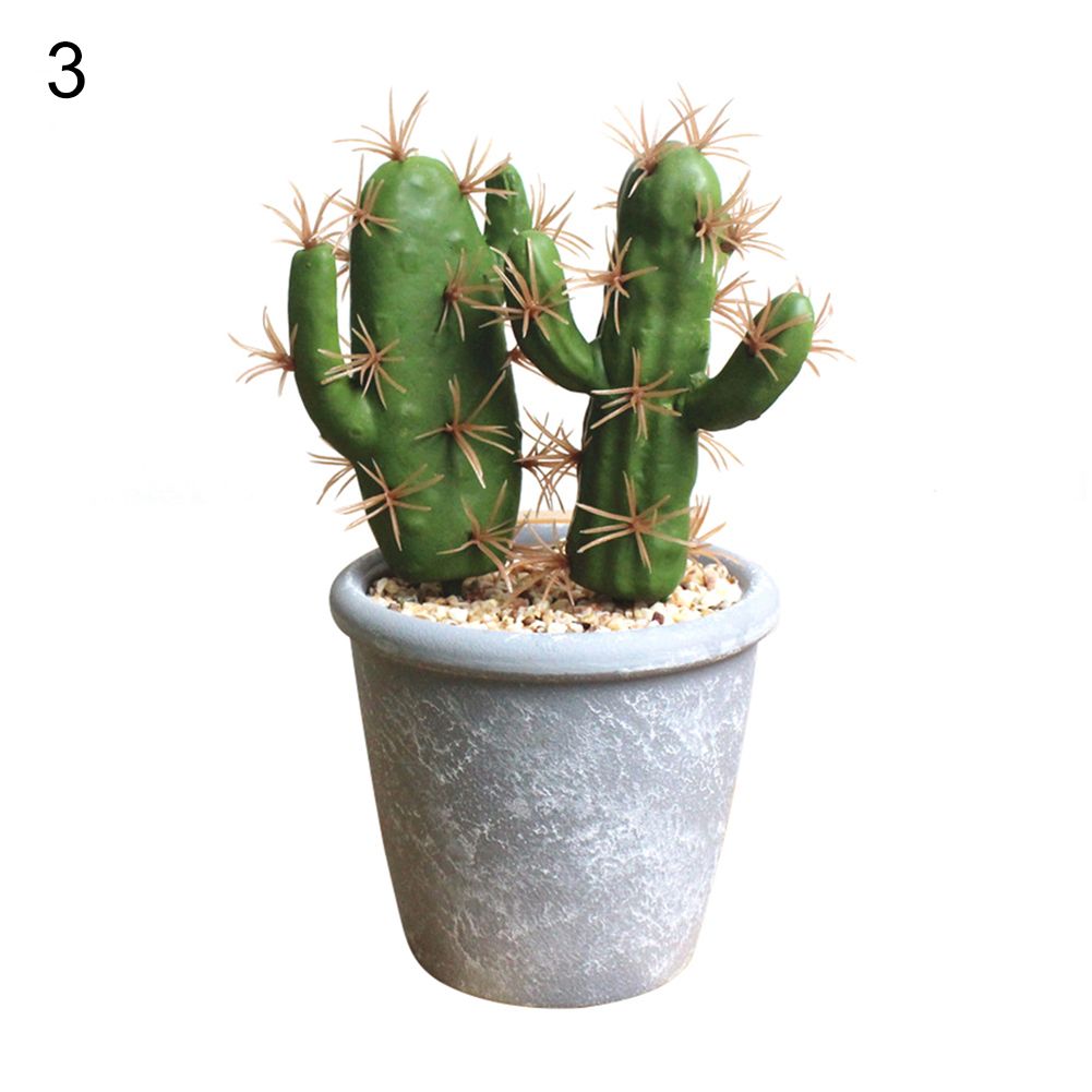 1Pc Artificial Succulent Cactus Bonsai DIY Stage Garden Holiday Home Party Decor