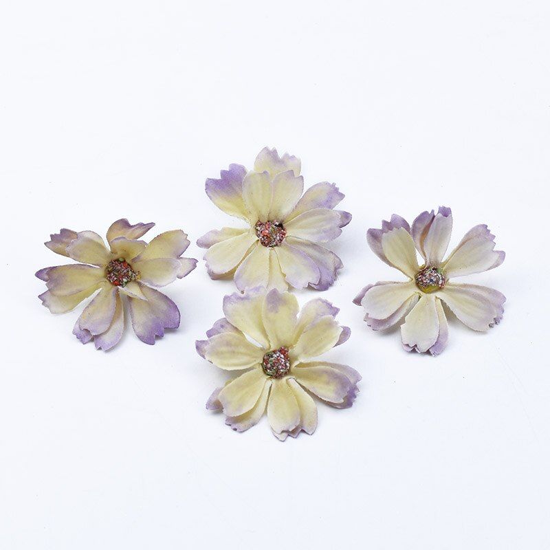 20/50pcs Silk daisy floristics home decoration accessories flores diy a cap wedding decorative Artificial flowers wholesale