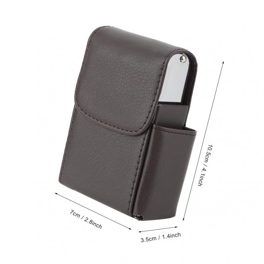 Box Lighter Holder Extra Slim Case Lightweight Smoke Storage Leat r