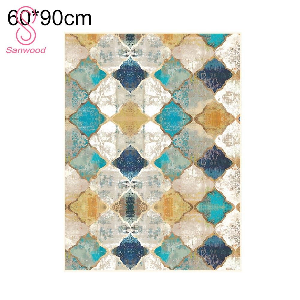 Vintage Non-slip Rectangular Area Rug Floor Mat Carpet Bedroom Living Room Decor