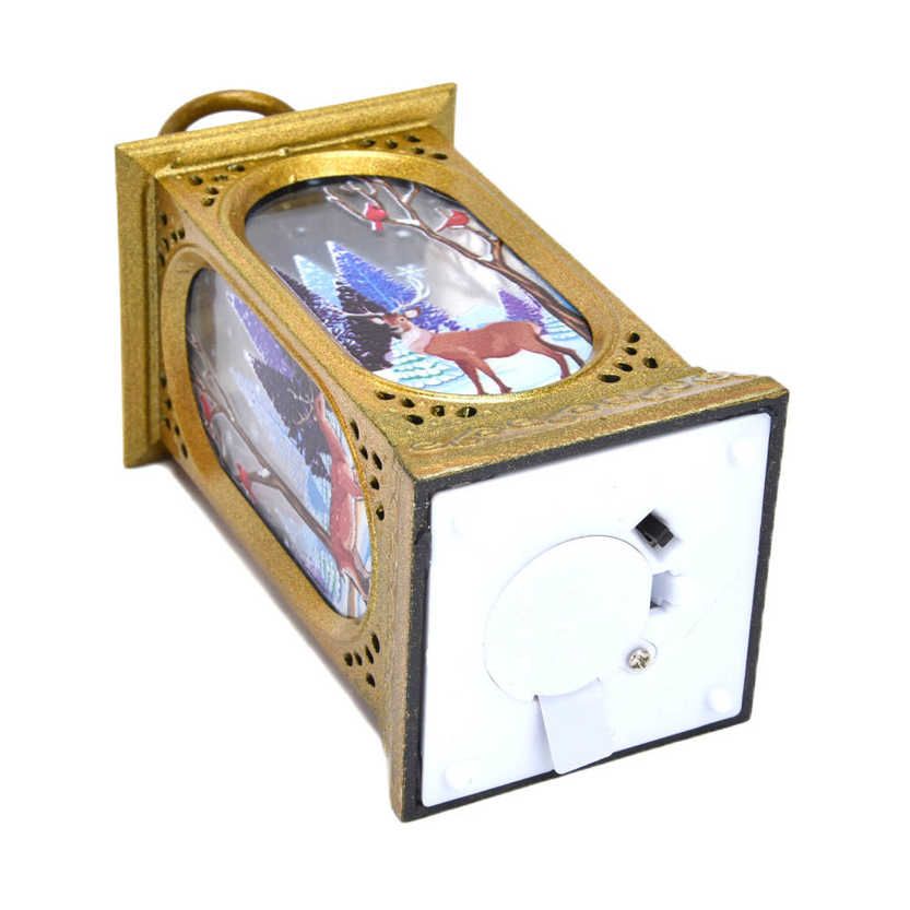 5.1 in LED Christmas Decorations Lanterns Warm Light Santa Claus Flameless Ornaments