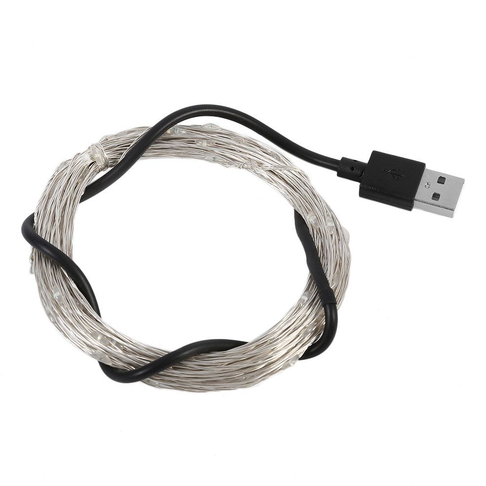 Super Bright 10M 100LED Silver Wire Christmas Wedding String Fairy Light Lamp