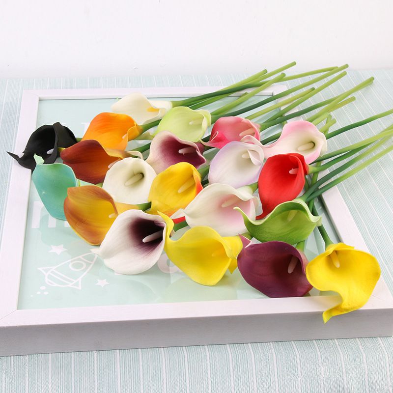 1 Piece/Pack of PU Calla Lilies, Decorative Scrapbook Home Wedding Birthday Decorations 35cm Calla Lilies