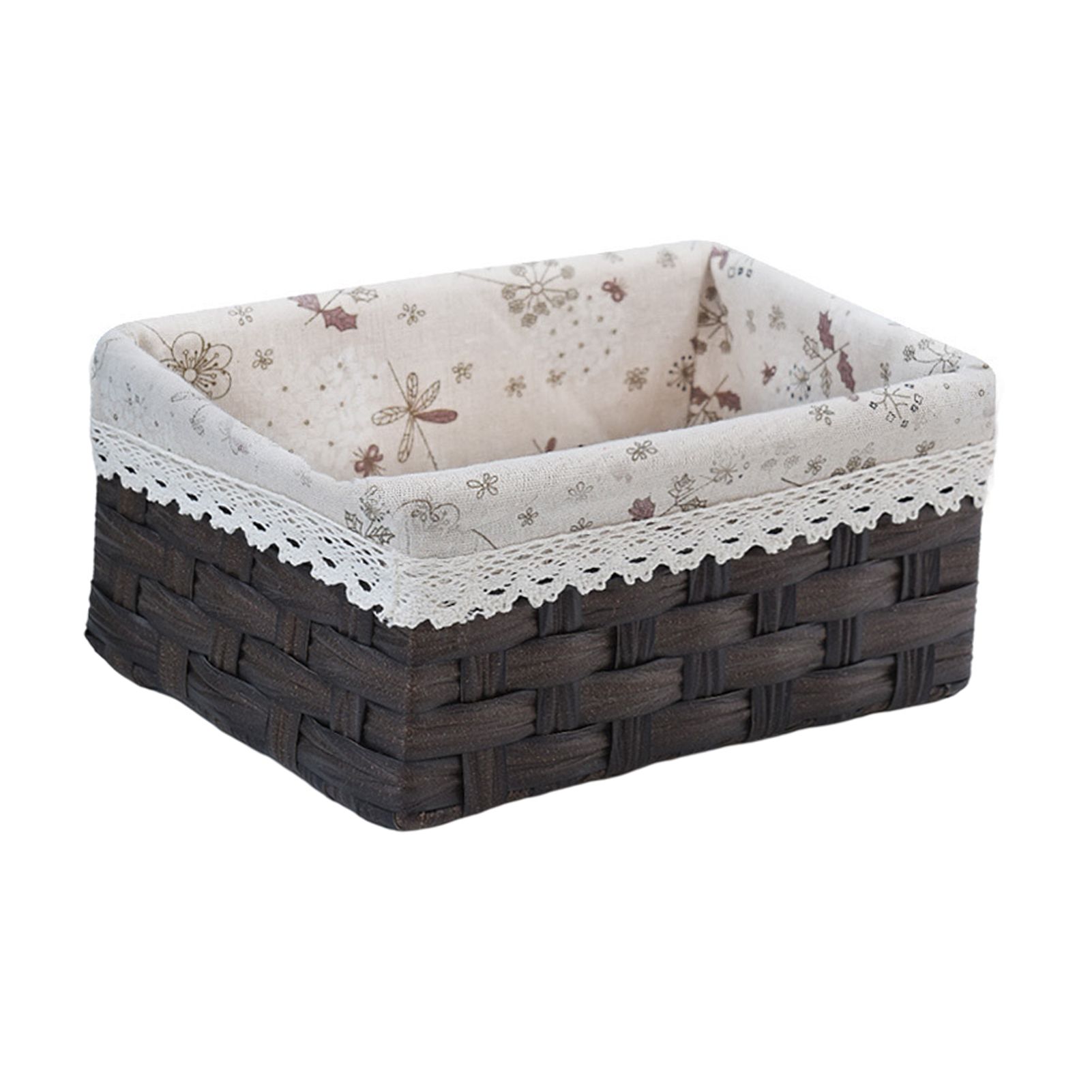 Organizer Basket Eco-friendly Rectangle Rattan Storage Basket Organizer Box