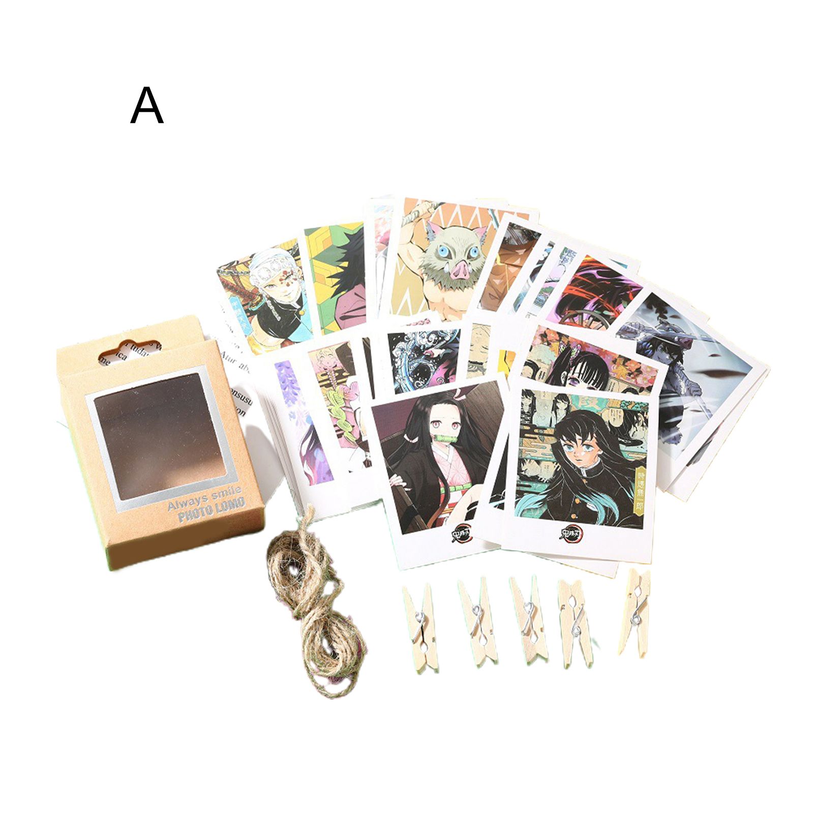 Lomo Cards Demon Slayer Figure Design Collection Paper Cartoon Action Postcard for Student