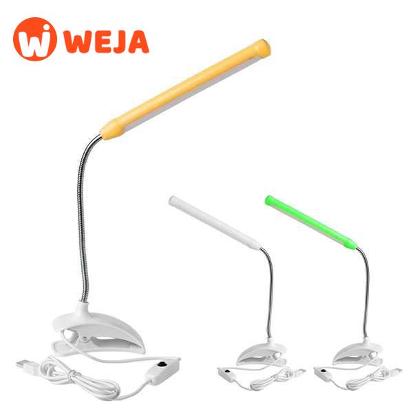 Weja 1Pc Flexible USB 13 LED Light Clip-on Clamp Bed Table Study Desk Reading Lamp FRI