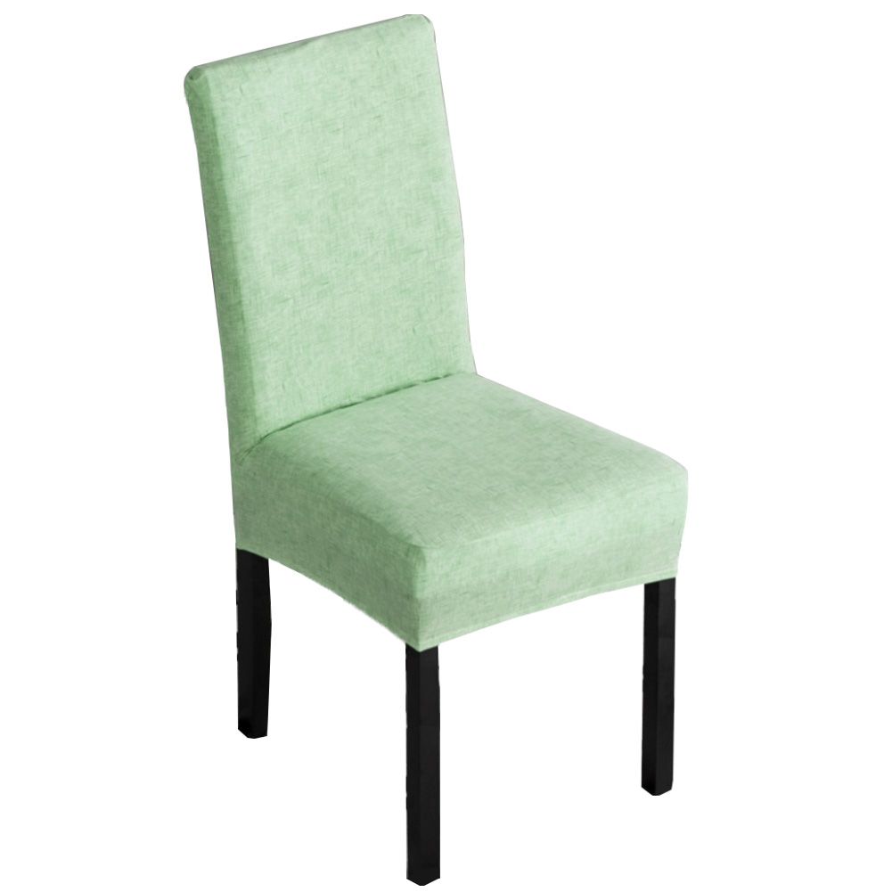 Universal Linen Grain Solid Color Elastic Chair Seat Full Protective Cover Case