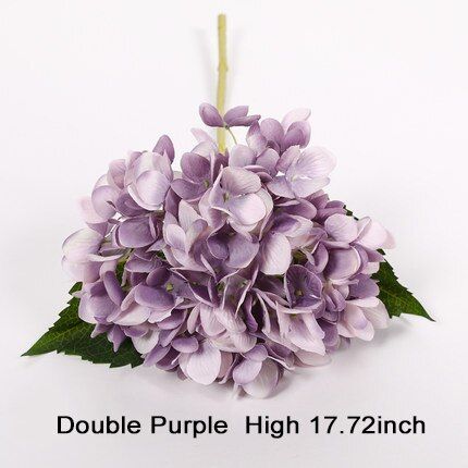 Xuanxiaotong 45 cm 1 pc Long Stem Silk Hydrangea Artificial Flowers Branch Purple White Pink Green Blue Hydrangea Faux Flowers