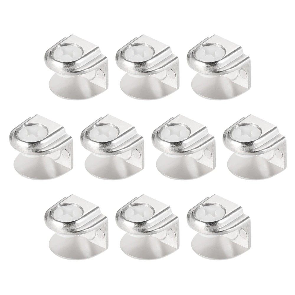 10 Pis Adjustable 5-10mm Thickness Glass Shelf Bracket Clamp Holder Support SS