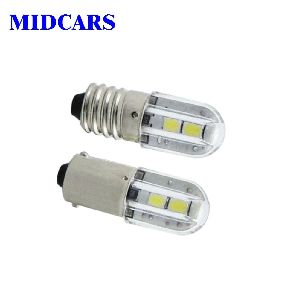 MIDCARS E10 BA9S Led Bulb t4W 6V Indicator Light 6.3V 12V 24V 48V 60V 120V 230V 1W 2835 4SMD Wholesale