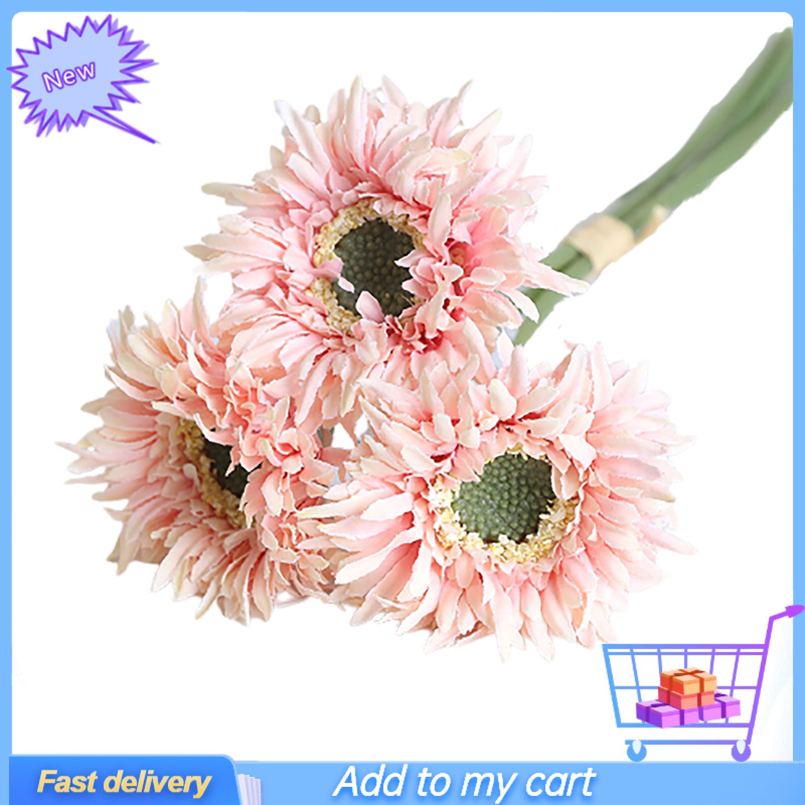 Flower Eco-friendly Not Easy Fall Off  Silk Flower Artificial Chrysanthemum Flower Decor for Home