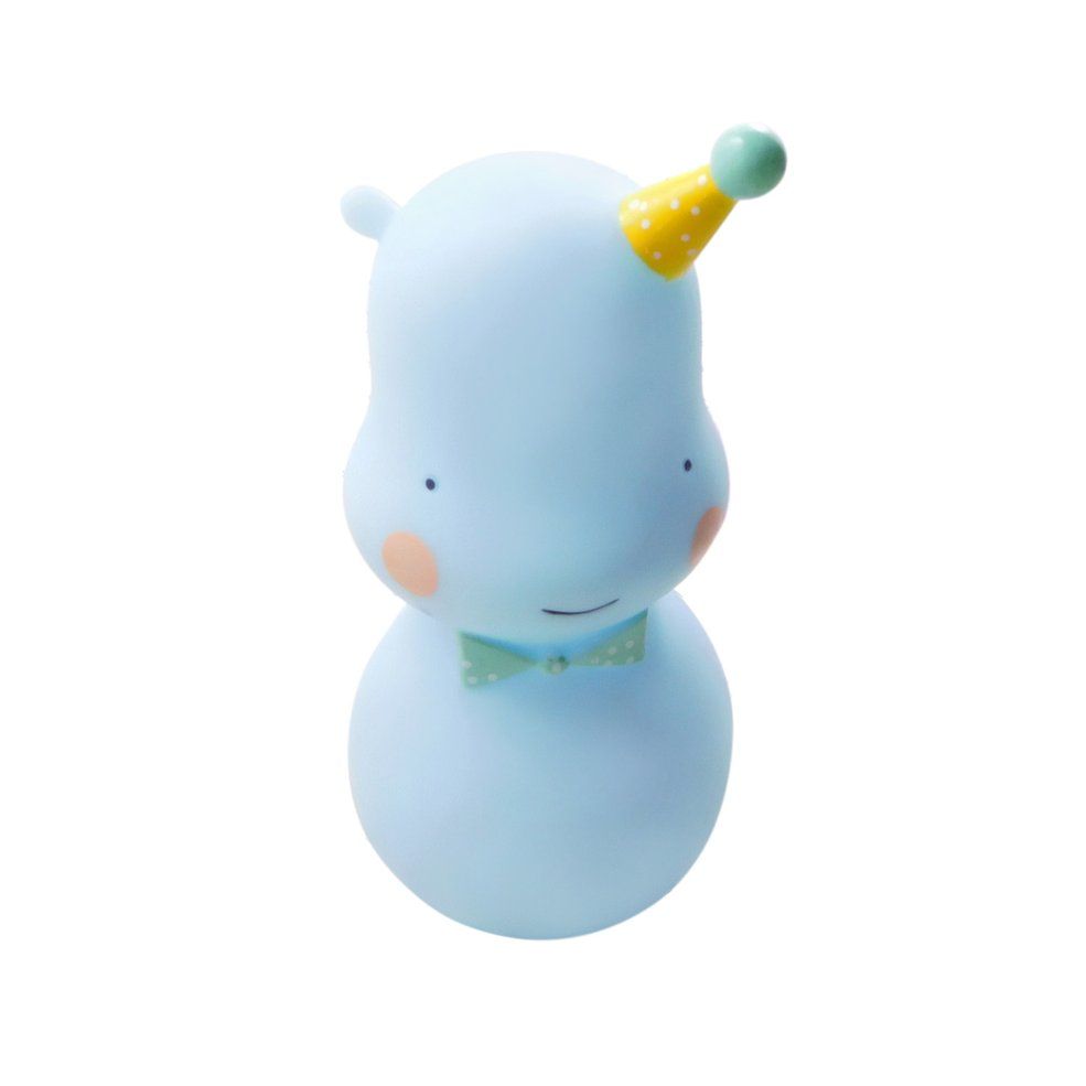 MA Lovely Hippo Shape Night Lamp Mini Bedroom Night Light Children Kids Lamp
