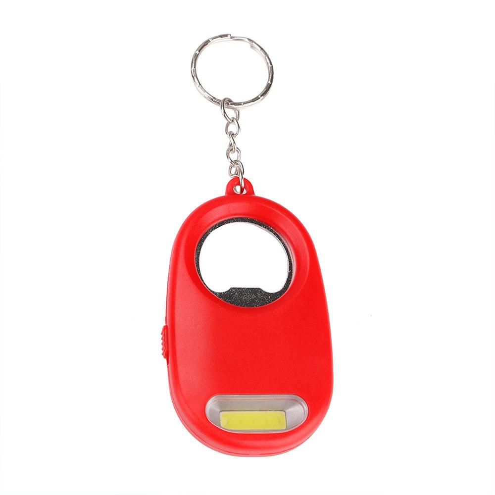 Mini COB LED Flashlight Keychain Bottle Opener, Key Ring Chain Lantern Bar Tool Pocket Torch Light Lamp For Camping