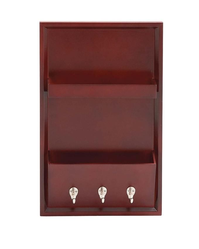 Malaysian Processed Wood  Wall Hanging Shelf - Chocolate