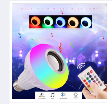 Smart Led Remote Control Bluetooth Speaker Music Bulb - AC, RGB remote control Bluetooth music bulb lamp, Led Music Bulb With Bluetooth Speaker