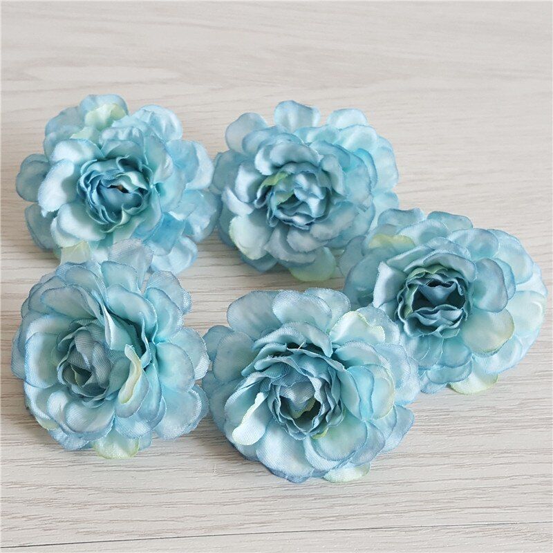 5PCS Peony Flower Heads Decorative Scrapbooking Artificial Flower For Home Wedding Birthday Party Decoration Supplies