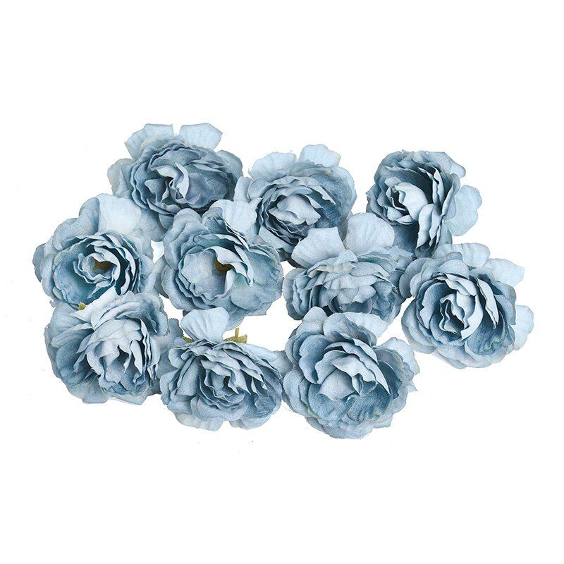 20 pieces 5cm artificial flower silk rose flower head wedding party home decoration DIY Scrapbooking Wreath Fake Flowers