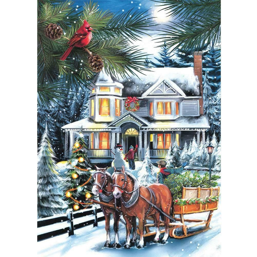 5D DIY Full Drill Diamond Painting Christmas Cross Stitch Mosaic Kit Home Decor