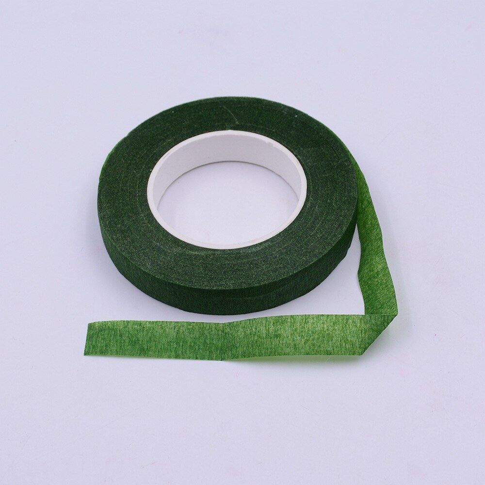 30Yard/Roll 12mm Paper Flower Tape Corsages Buttonhole Artificial Flower Branch Wrapping Green Tapes Nylon Fake Flower Supplies