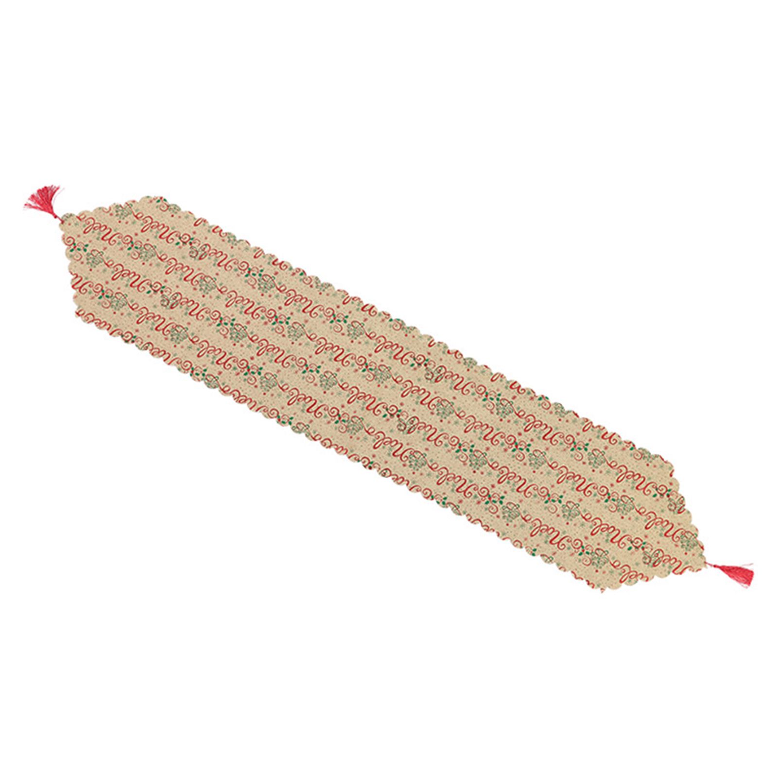 Christmas Xmas Table Cover Tablecloth Runners Decoration Table Mat Letter Pattern Design Foldable Design for Holiday Festival Present Gift Home Kitchen Daily Use